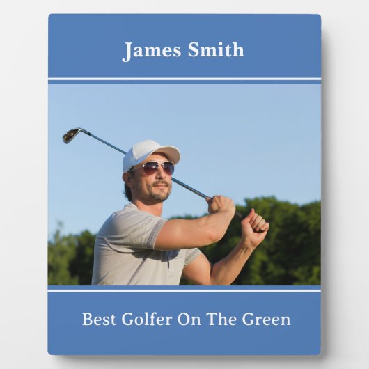 Beste Golfer Plaque Fotoplaat (Voorkant)