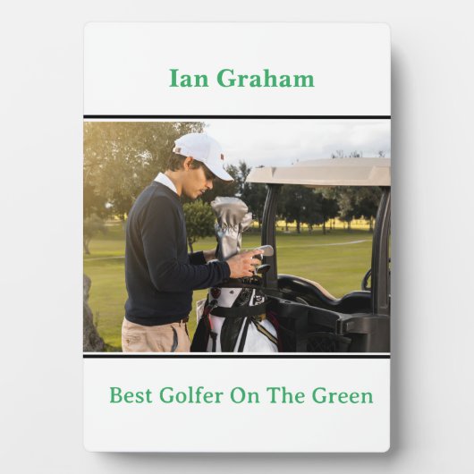 Beste Golfer Plaque Fotoplaat (voorkant)
