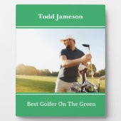 Beste Golfer Plaque Fotoplaat (Voorkant)