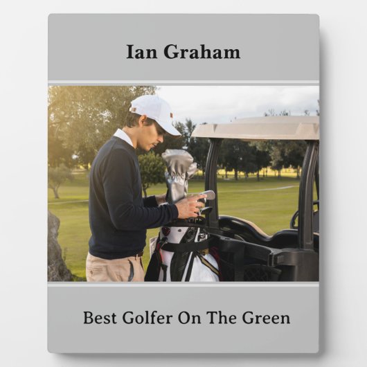 Beste Golfer Plaque Fotoplaat (Voorkant)