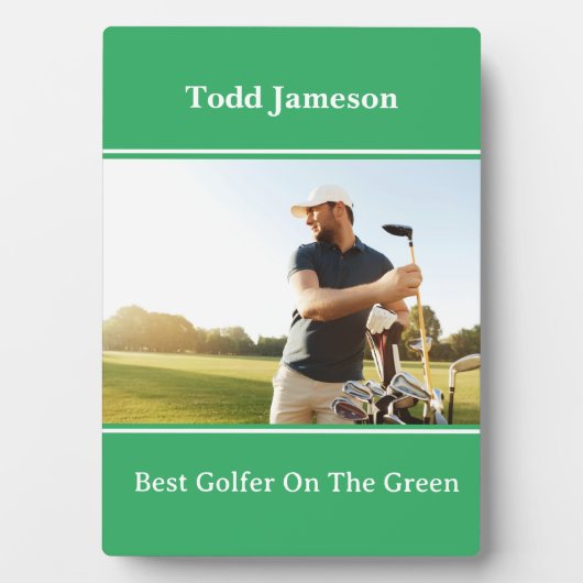 Beste Golfer Plaque Fotoplaat (voorkant)