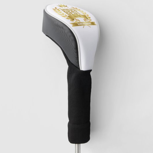 Beste Golfer Ter Wereld Goud 5 Sterren Golfheadcover (Schuin)