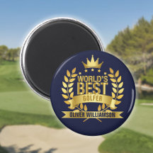 Beste Golfer Ter Wereld Navy Blauwe En Gouden 5 St