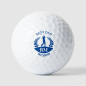 Beste Golfer Vader Monogram Voornaam Golfballen (Voorkant)
