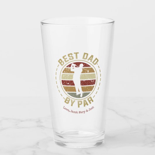 Beste Golfer Vader Persoonlijk Glas (Voorkant)