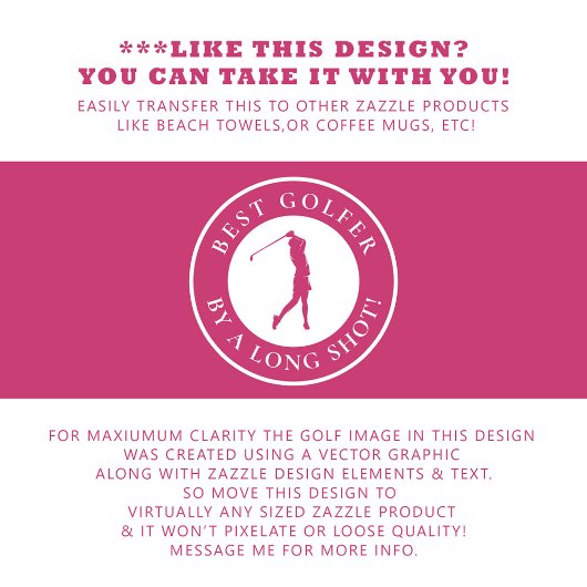 Beste Golfer van een lange, opgeruimde dames met r Golfhanddoek