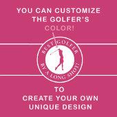 Beste Golfer van een lange, opgeruimde dames met r Golfhanddoek