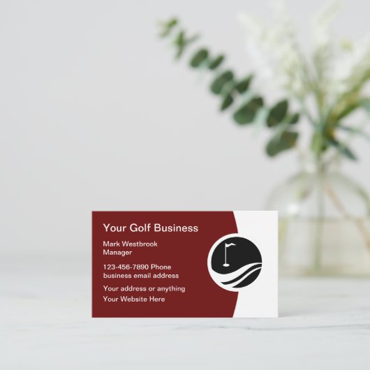 Beste GolfLogo Visitekaartjes (Staand voorkant)