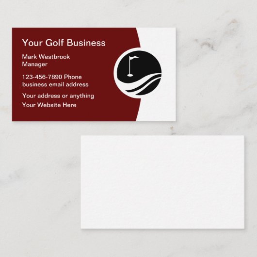 Beste GolfLogo Visitekaartjes (Voorkant / Achterkant)