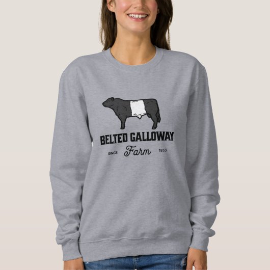Beste gordelroos Galloway Breed Badge Belties T- Trui (Voorkant)