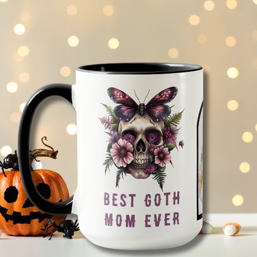 Beste Gothic Mama Ooit Skull Moth Paarse Moederdag Mok