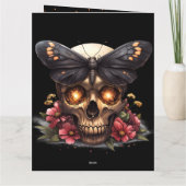 Beste Gothic Mama Ooit Skull Moth Sinaasappel Moed Kaart (Achterkant)