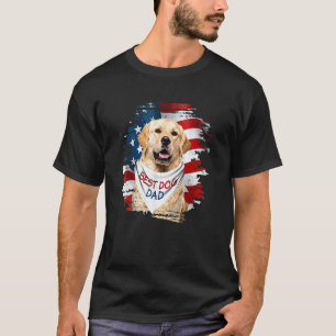 Beste Goud Retriever Hond Papa Schattige Vlag Van  T-shirt