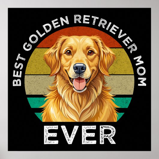 Beste Gouden Retriever Moeder Ooit Poster (Voorkant)