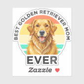 Beste Gouden Retriever Moeder Ooit Sticker (Vel)