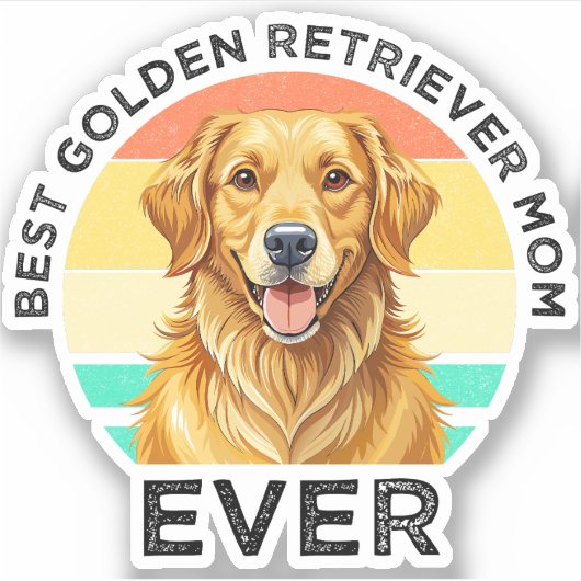 Beste Gouden Retriever Moeder Ooit Sticker (Voorkant)