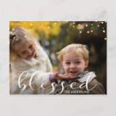 Beste goudfamilie, met de blote kerstfoto briefkaart (Voorkant)