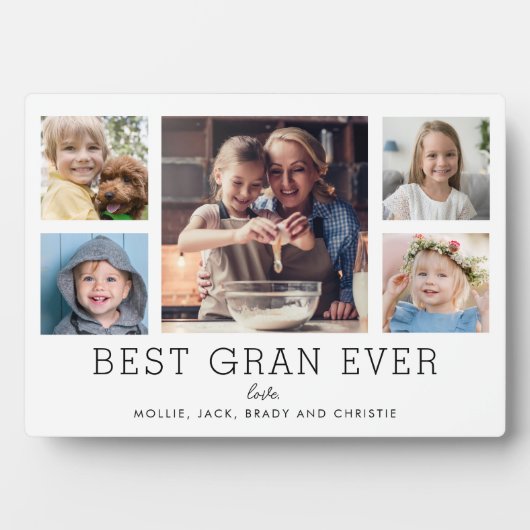 Beste GRA ooit 5-foto Collage Keepsake Custom Fotoplaat (voorkant)