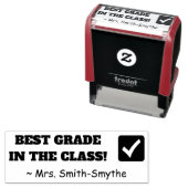 "BESTE GRADE IN DE KLASSE!" Feedback Rubberstempel Zelfinktende Stempel (In situ)