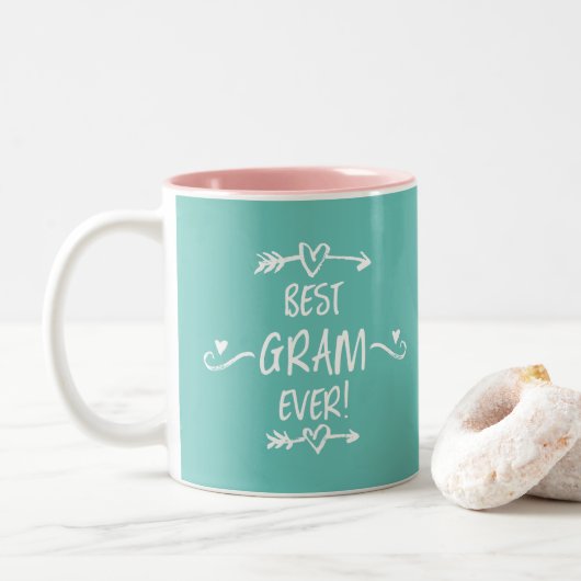 Beste Gram Ooit Tweekleurige Koffiemok (Met donut)