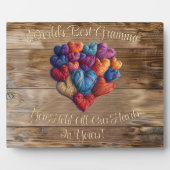 Beste Gramma Naam Gepersonaliseerd Hart Fotoplaat (Voorkant)