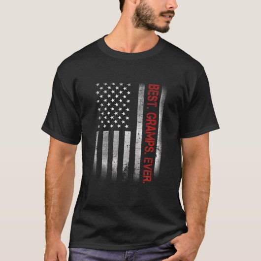 Beste grammen ooit Amerikaanse vlag voor pap T-shirt (Voorkant)