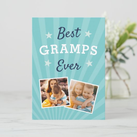 Beste grammen ooit | Foto Vaderdag Kaart (Staand voorkant)