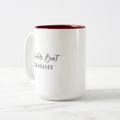 Beste Grammy en meest geliefde persoonlijke microf Tweekleurige Koffiemok (Voorkant links)