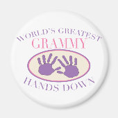 Beste Grammy Hands Down T-shirt Magneet (Voorkant)