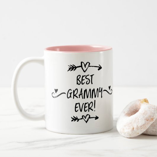 Beste Grammy Ooit Tweekleurige Koffiemok (Met donut)