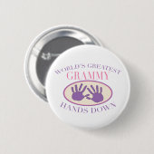 Beste Grammy T-shirt hands down Ronde Button 5,7 Cm (Voorkant /achterkant)