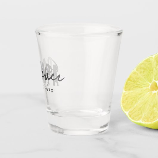 Beste Grampa ooit sinds 20XX Modern Simple Preppy Shot Glas (Rechts)