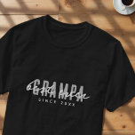 Beste Grampa ooit sinds 20XX Modern Simple Preppy T-shirt<br><div class="desc">Dit eenvoudige en moderne ontwerp bestaat uit san serif typografie.</div>