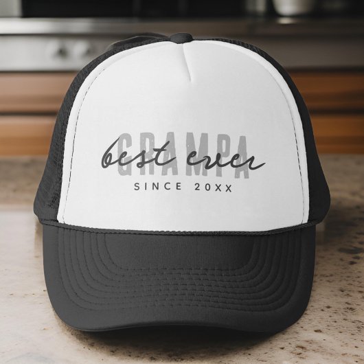 Beste Grampa ooit sinds 20XX Modern Simple Preppy Trucker Pet