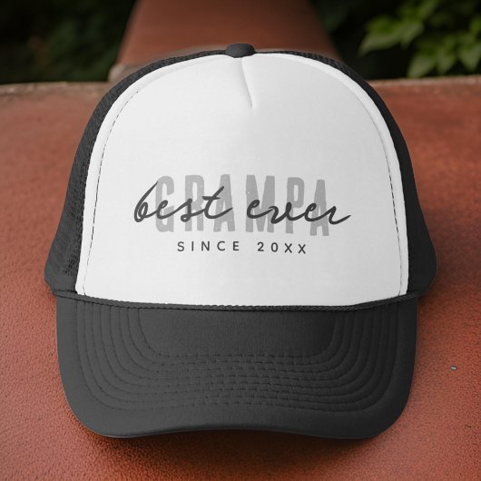 Beste Grampa ooit sinds 20XX Modern Simple Preppy Trucker Pet