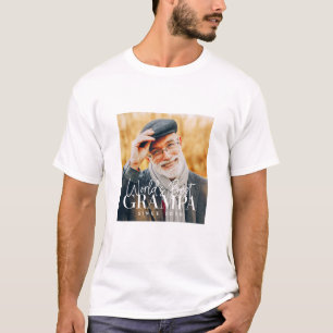 Beste Grampa van de wereld sinds 20XX Moderne Foto T-shirt