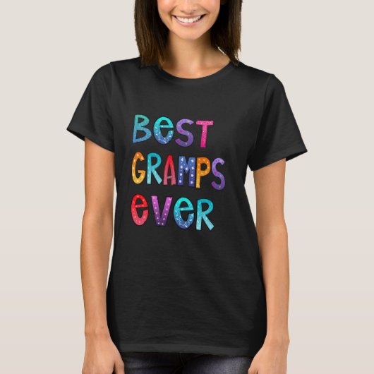 Beste Gramps Ooit Kleurrijk, Papa Shirt, Papa Gift T-shirt (Voorkant)