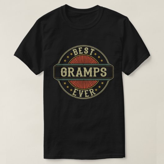 Beste Gramps Ooit Retro  Grandad Vaderdag T-shirt (Design voorkant)