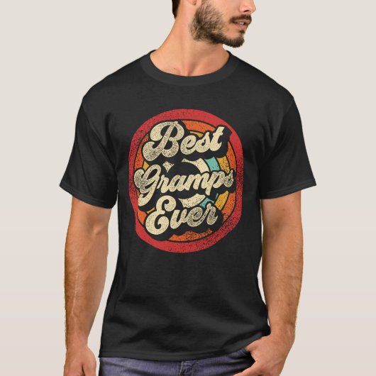 Beste Gramps ooit Retro Grandpa Grandad T-shirt (Voorkant)