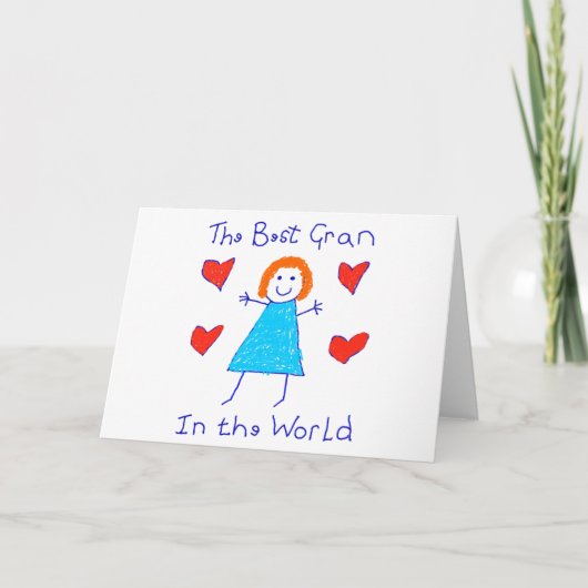 Beste Gran in de Wereld Feestdagen Kaart (Voorkant)