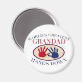 Beste Grandad Hands neer Magneet (Voorkant / Achterkant)