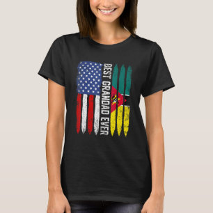 Beste Grandad ooit US Mozambique vlag Vaderdag T-shirt