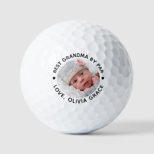 Beste GRANDMA door Par Persoonlijke Foto Golfballen (Voorkant)