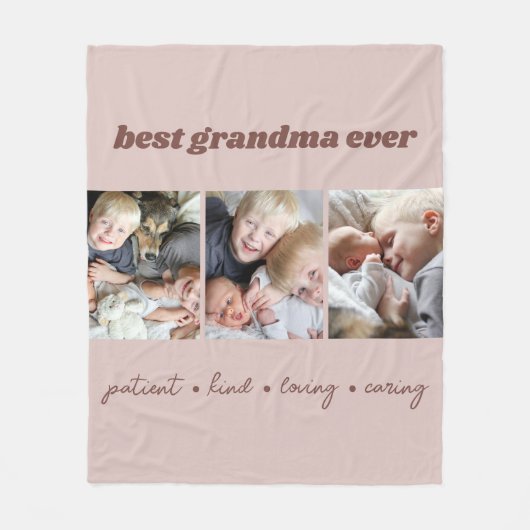 Beste Grandma Ever - Aangepast Fleece Deken (Voorkant)