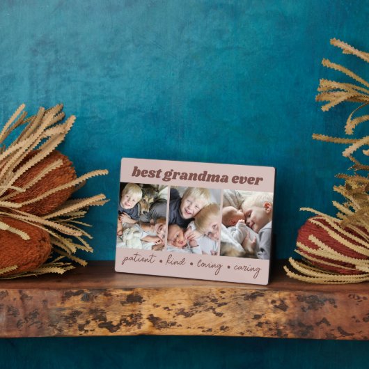 Beste Grandma Ever - Aangepast Fotoplaat (Zijkant)