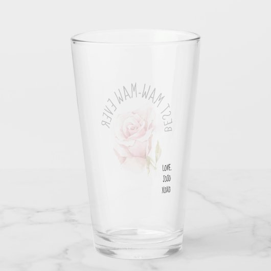 Beste Grandma Ever - Aangepast Glas (Achterkant)