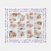 Beste GRANDMA Ever Custom 12 Fotocollage Fleece Deken (Voorkant (Horizontaal))