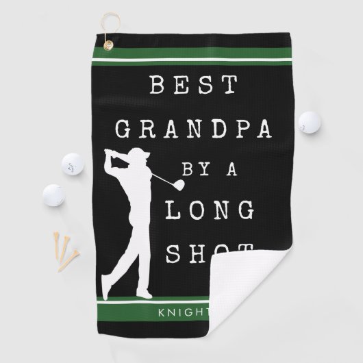 BESTE GRANDPA DOOR EEN LANGE SHOT, AANGEPAST GOLFHANDDOEK (Insitu)