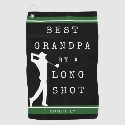 BESTE GRANDPA DOOR EEN LANGE SHOT, AANGEPAST GOLFHANDDOEK (Voorkant)