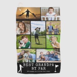 BESTE GRANDPA DOOR PAR 9 Foto Collage, speciaal ge Golfhanddoek